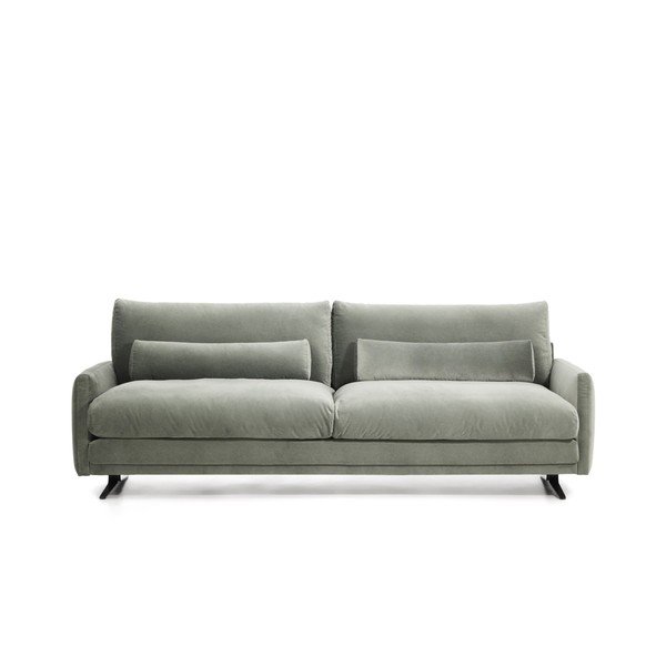 Zielona aksamitna sofa 240 cm Veliro – Kave Home
