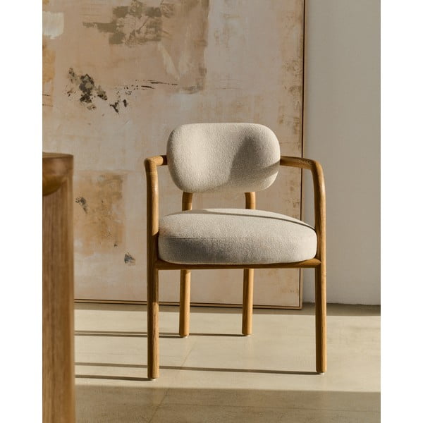 Brązowo-kremowe krzesło Melqui – Kave Home-image-1