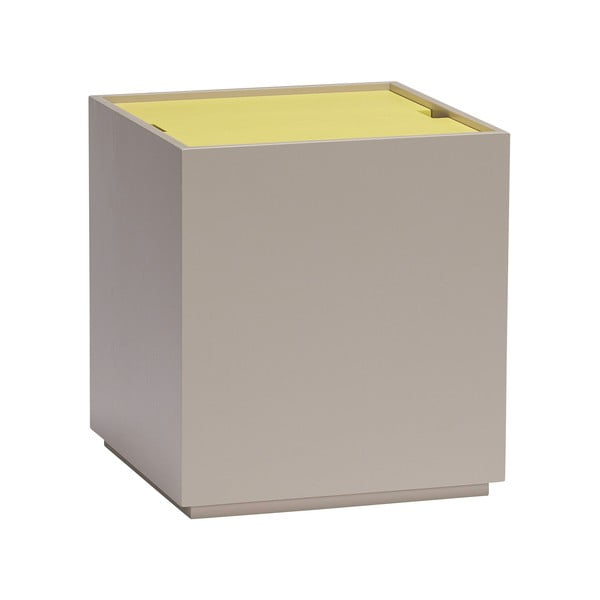 Żółto-szara skrzynia z litego drewna jesionowego 40x45 cm Vault – Hübsch-image-2