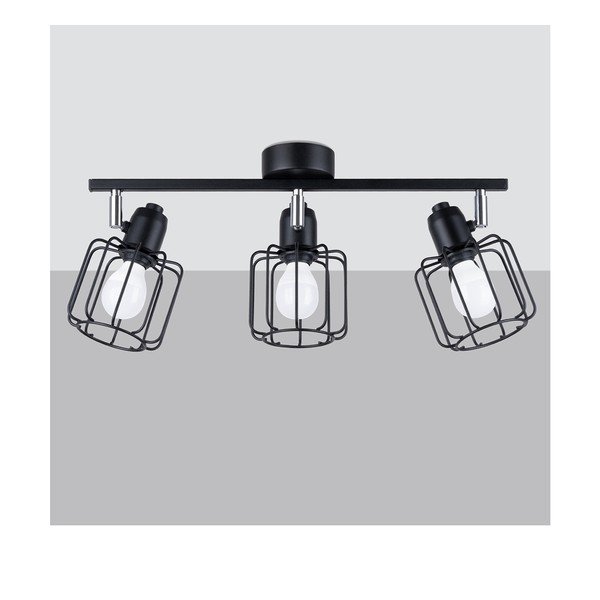 Czarna lampa sufitowa ø 10 cm Salom – Sollux-image-3