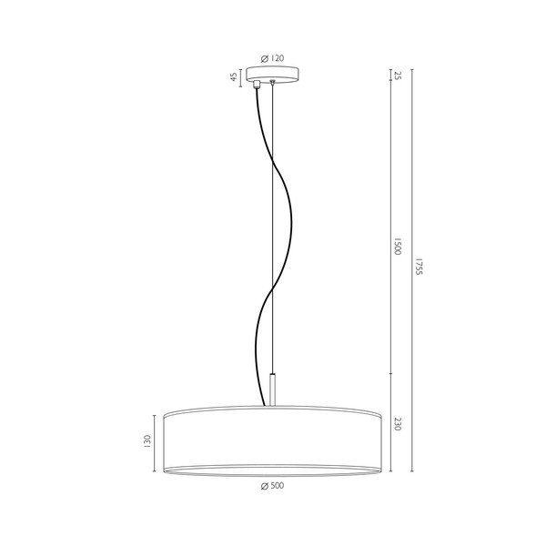 Kremowa lampa wisząca Bulb Attack Trece-image-2