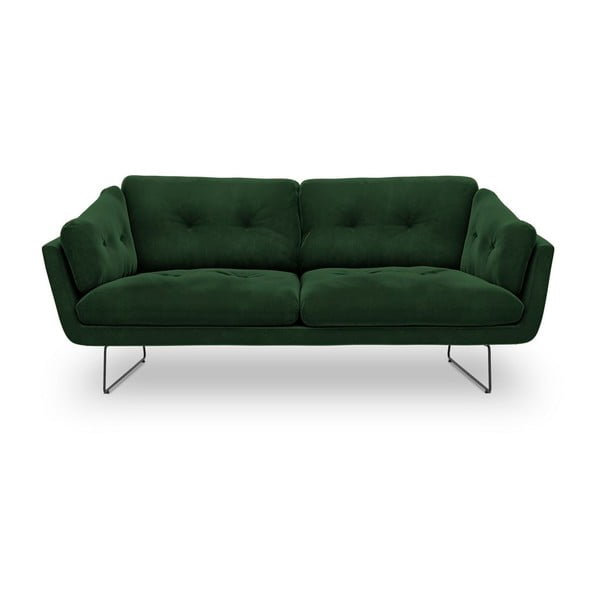 Butelkowozielona sofa z aksamitnym obiciem Windsor & Co Sofas Gravity