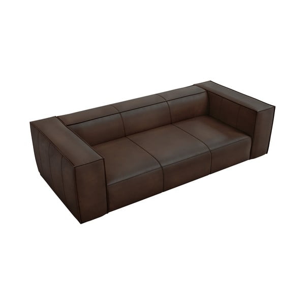 Ciemnobrązowa skórzana sofa 227 cm Madame – Windsor & Co Sofas-image-3