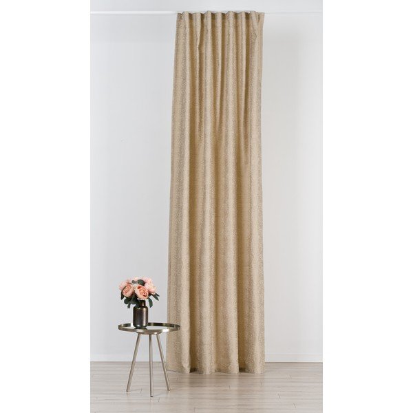Beżowa zasłona żakardowa 140x260 cm Marciano – Mendola Fabrics-image-1