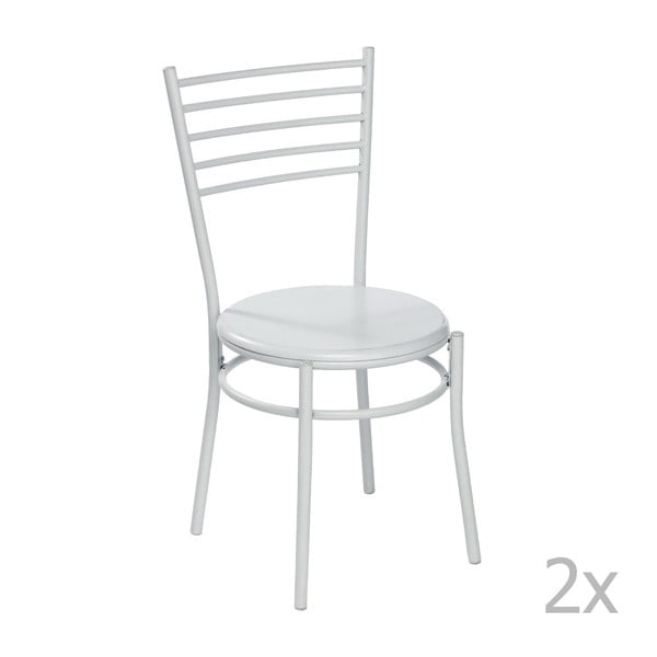 Zestaw 2 białych krzeseł do jadalni 13Casa Chich