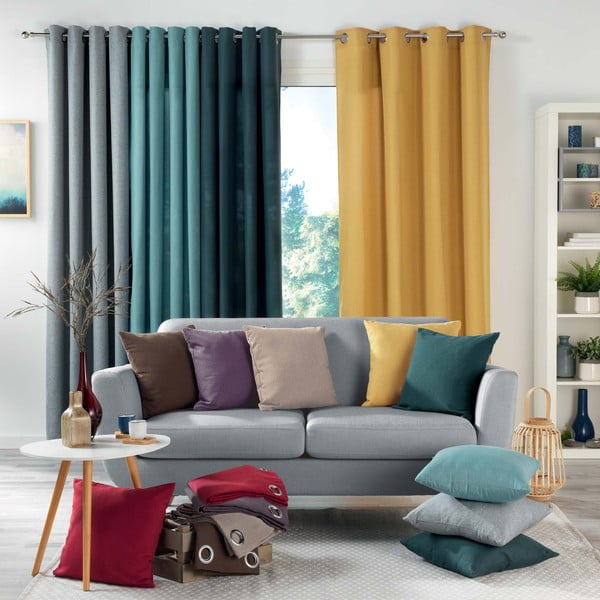 Niebieska zasłona 140x280 cm Meliane – douceur d'intérieur-image-3