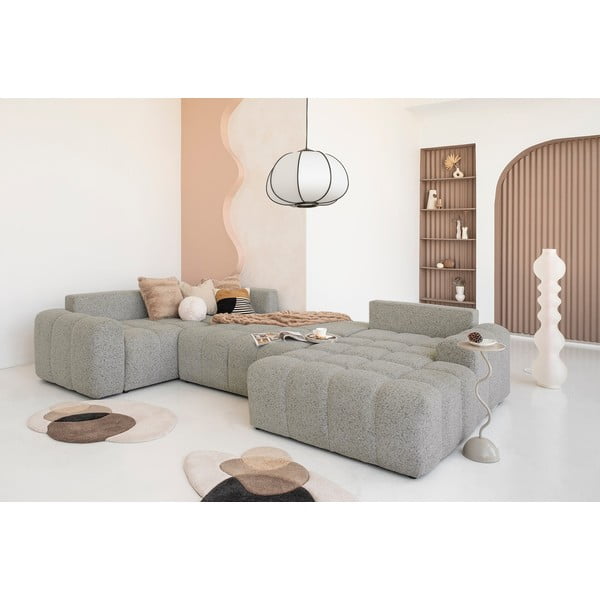 Jasnobrązowy rozkładany narożnik modułowy ze schowkiem (lewostronny) Lulu – Miuform-image-1