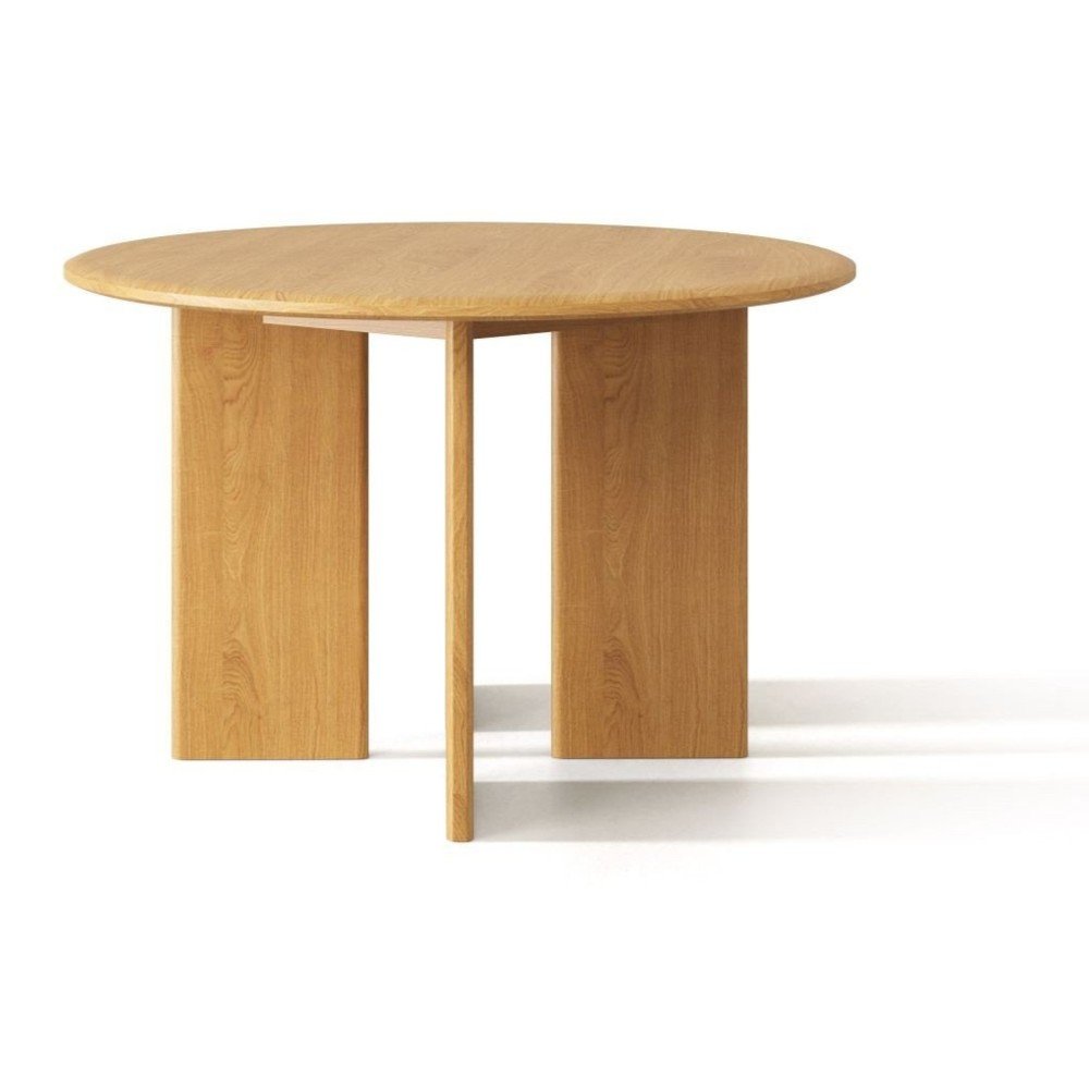 Okrągły stół z litego drewna dębowego ø 120 cm Charlotte – Micadoni