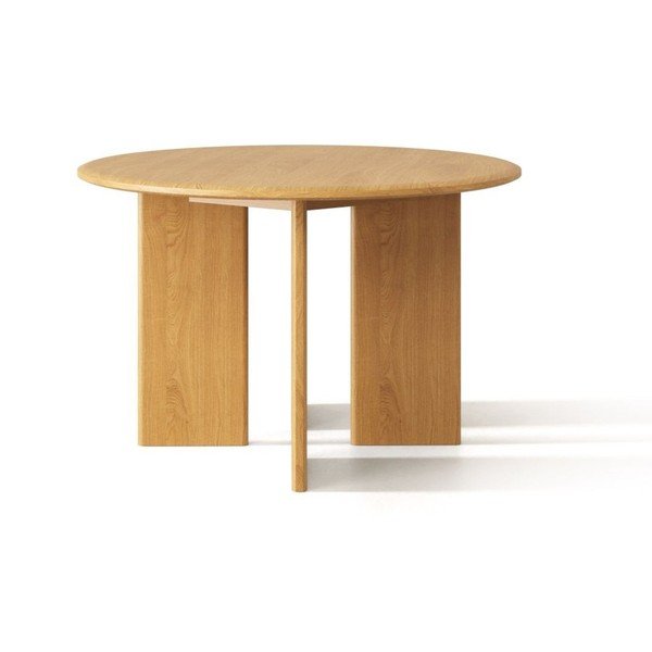 Okrągły stół z litego drewna dębowego ø 120 cm Charlotte – Micadoni 