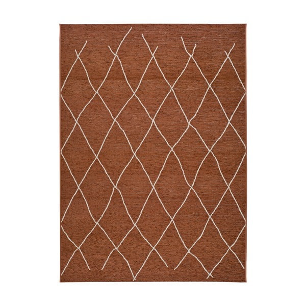 Brązowo-pomarańczowy dywan zewnętrzny Universal Sigrid, 57x110 cm