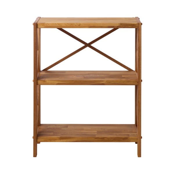 Regał z litego drewna dębowego w naturalnym kolorze 70x87 cm X-Shelf – Unique Furniture