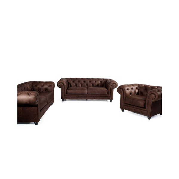 Brązowa skórzana sofa Max Winzer Orleans, 196 cm-image-1