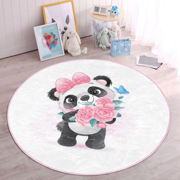 Biały dywan dziecięcy ø 100 cm Comfort – Mila Home-image-4