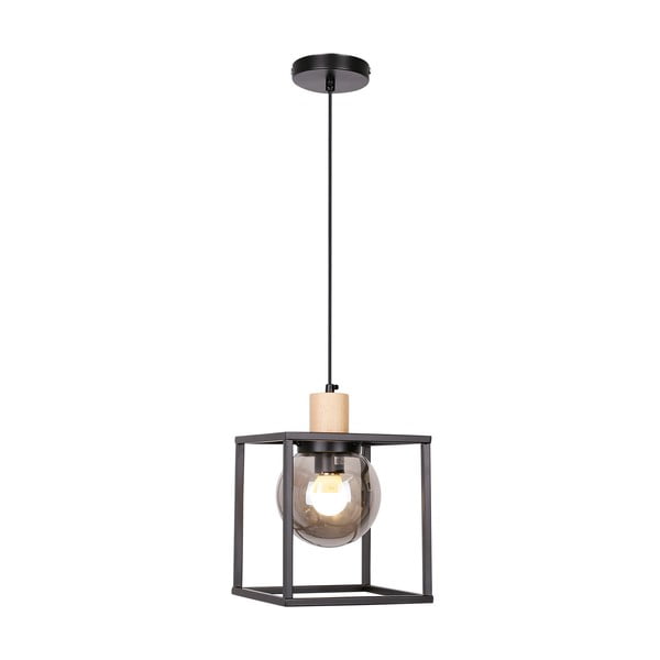 Czarna lampa wisząca 19x19 cm Retro 2 – Candellux Lighting-image-1