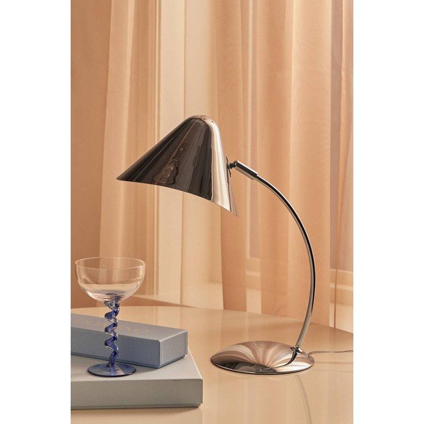 Stalowa lampa stołowa z elastyczną konstrukcją w kolorze srebra z połyskiem (wysokość 40 cm) Nathan – Ellos Home-image-2