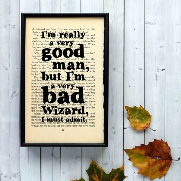 Plakat w
  drewnianej ramie Wizard of Oz Good Man