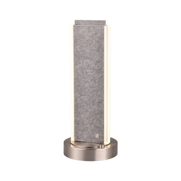 Szara lampa stołowa LED ze sterowaniem głosowym/mobilną aplikacją i tekstylnym kloszem (wysokość 51 cm) Cicara – CINQUE-image-3