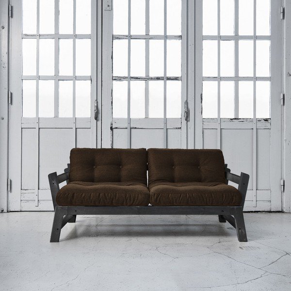 Sofa rozkładana Karup Step Black/Choco Brown-image-1