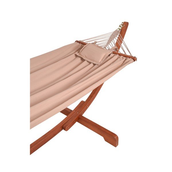 Hamak ogrodowy z konstrukcją z drewna eukaliptusowego Garden Pleasure Hammock Madeira-image-1