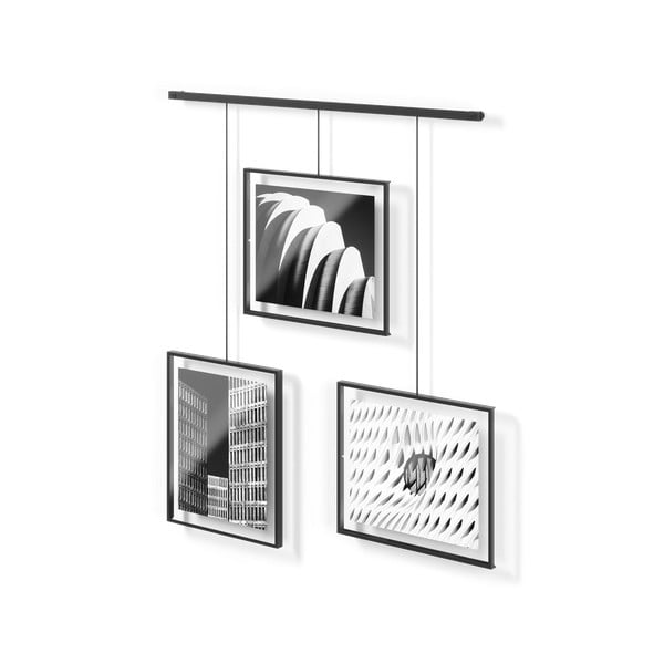 Czarne metalowe ramki ścienne zestaw 3 szt. 73x82 cm Exhibit – Umbra-image-3