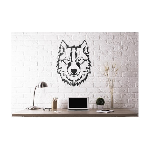 Metalowa dekoracja ścienna Head Of The Wolf, 50x40 cm