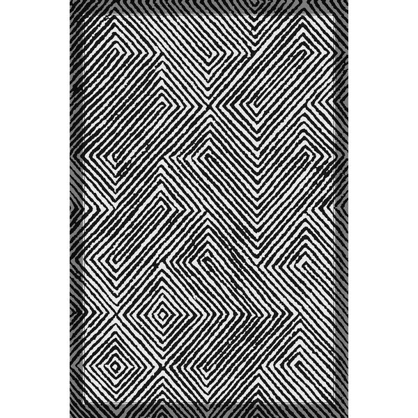 Czarno-biały chodnik odpowiedni do prania 80x300 cm Rimio – Vitaus