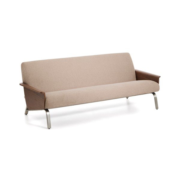 Jasnobrązowa sofa z tkaniny szenilowej 205 cm Amsen – Kave Home-image-2