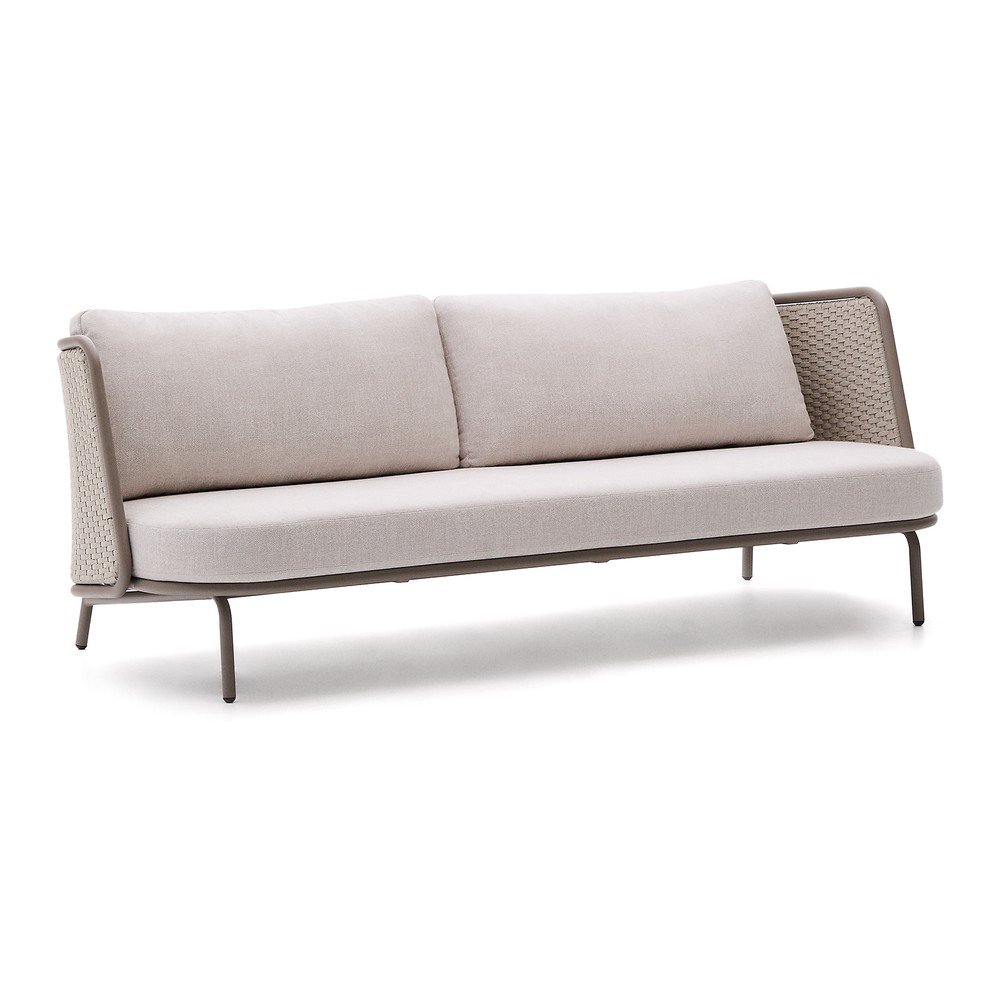 Beżowa/szarobrązowa tapicerowana sofa ogrodowa Sedalis – Kave Home