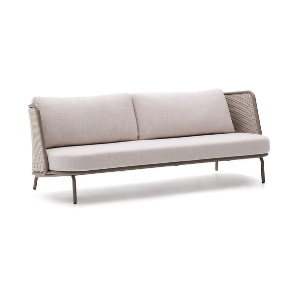 Beżowa/szarobrązowa tapicerowana sofa ogrodowa Sedalis – Kave Home