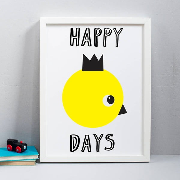 Plakat Karin Åkesson Design Happy Days, 30x40 cm