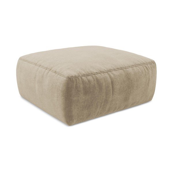 Jasnobrązowy podnóżek z tkaniny szenilowej Kuki – Makamii-image-3