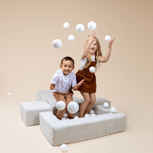 Różowy sztruksowy piankowy plac zabaw 6 szt. wysokość 40 cm 100x35 cm Montessori – Meowbaby-image-1