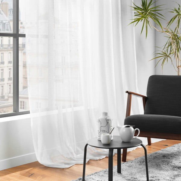 Biała firanka z woalu 300x240 cm Lissea – douceur d'intérieur-image-1