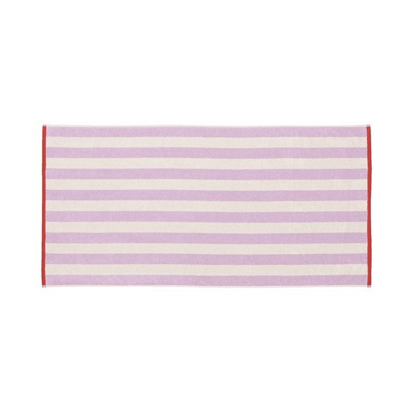 Lawendowy/kremowy bawełniany ręcznik kąpielowy frotte 70x140 cm Gobo – noo.ma-image-2