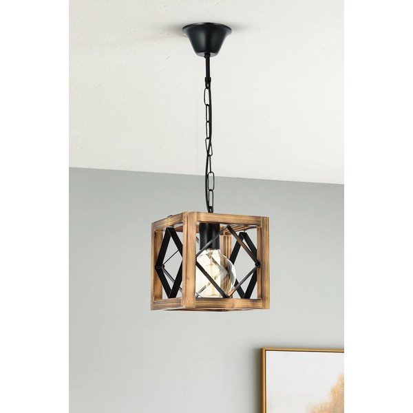 Lampa wisząca z drewna jodłowego Zikzak Rustik-image-1