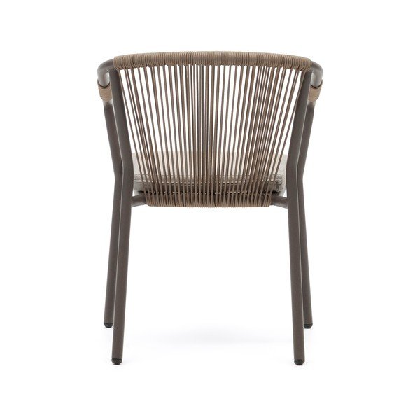 Beżowe metalowe krzesło ogrodowe Xelida – Kave Home-image-4