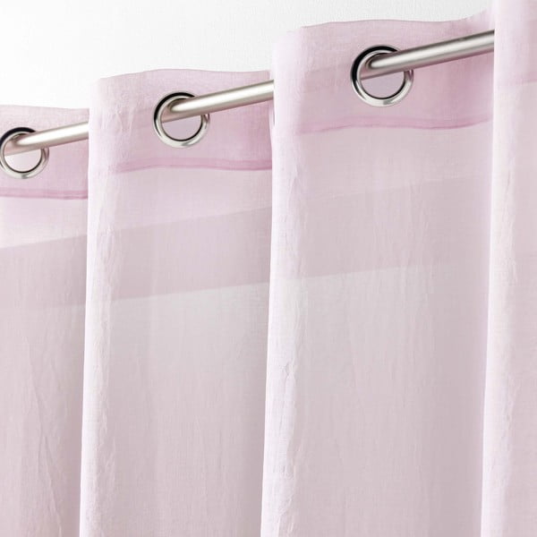 Różowa firanka 140x280 cm Telma – douceur d'intérieur-image-1