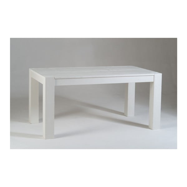 Biały rozkładany stół z drewna jodłowego Castagnetti Dinin, 160 cm