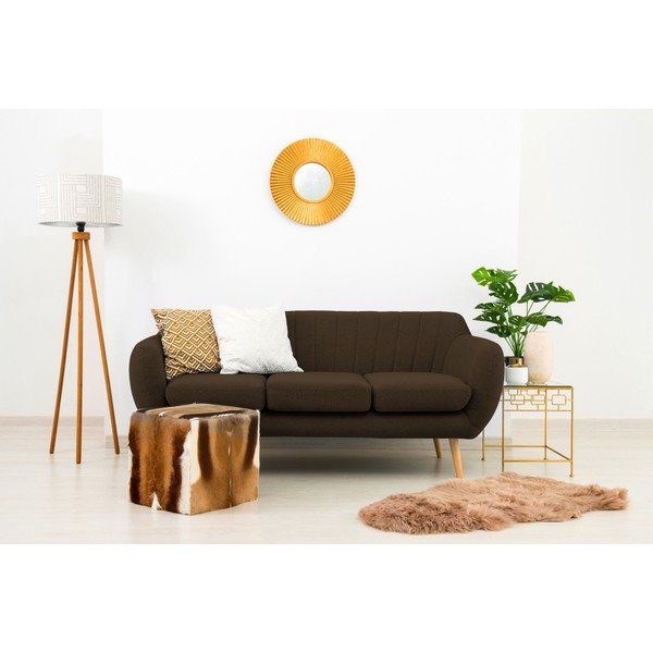 Ciemnobrązowa sofa z naturalnymi nóżkami Vivonita Kennet-image-1