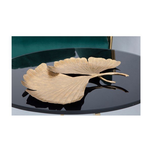 Dekoracja w złotym kolorze Mauro Ferretti Double Leaf, 40x32 cm-image-1