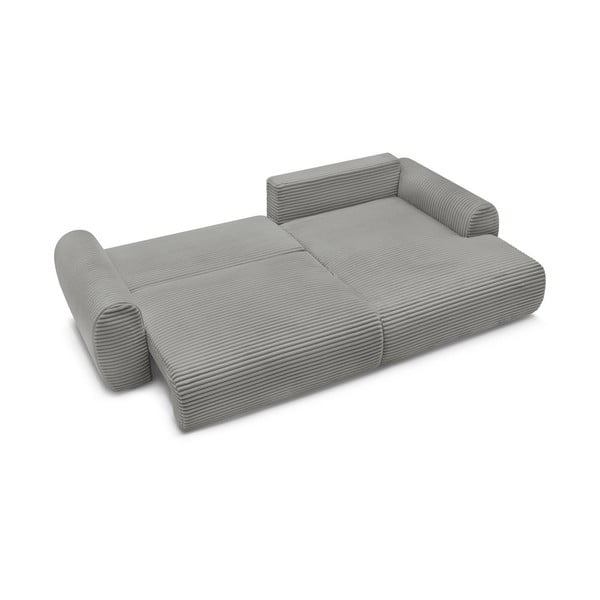 Ciemnoszary sztruksowy rozkładany narożnik (prawostronny) Lucien – Bobochic Paris-image-4