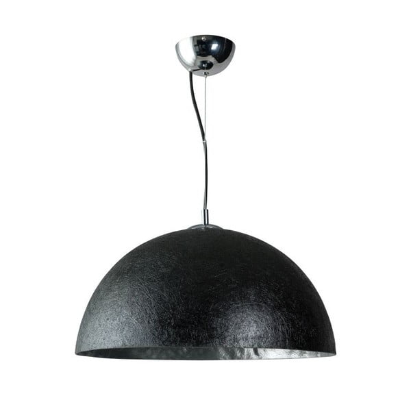 Czarno-srebrna lampa wisząca ETH Mezzo Tondo, ⌀ 50 cm