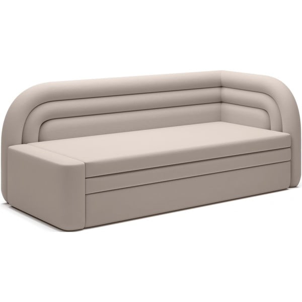 Beżowa aksamitna rozkładana/ze schowkiem sofa lewostronna 223 cm Fabillo – ELTAP-image-2