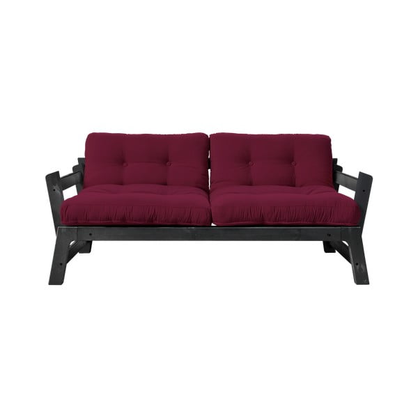 Sofa rozkładana Karup Design Step Black/Light Bordeaux
