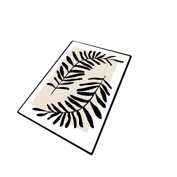 Czarno-beżowy dywanik łazienkowy 70x120 cm Casting – Foutastic