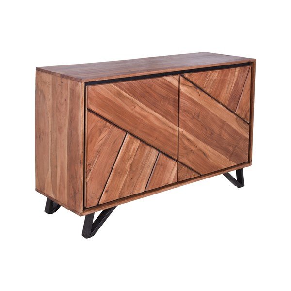 Szafka z litego drewna akacjowego 120x78x40 cm Ambala – Interia Home & Living-image-2