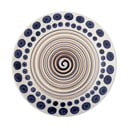Biało-ciemnoniebieski kamionkowy talerz ø 27 cm Shama – Bloomingville
