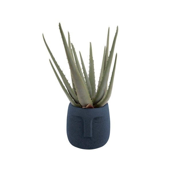 Ciemnoniebieska ceramiczna doniczka PT LIVING Face, ø 15 cm-image-2