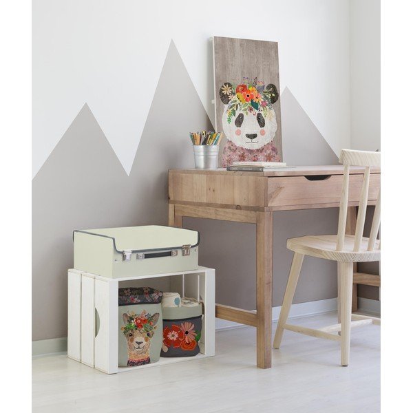 Tekstylne koszyki zestaw 2 szt. Floral Llama – Little Nice Things-image-1