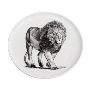 Biały porcelanowy talerz Maxwell & Williams Marini Ferlazzo Lion, ø 20 cm